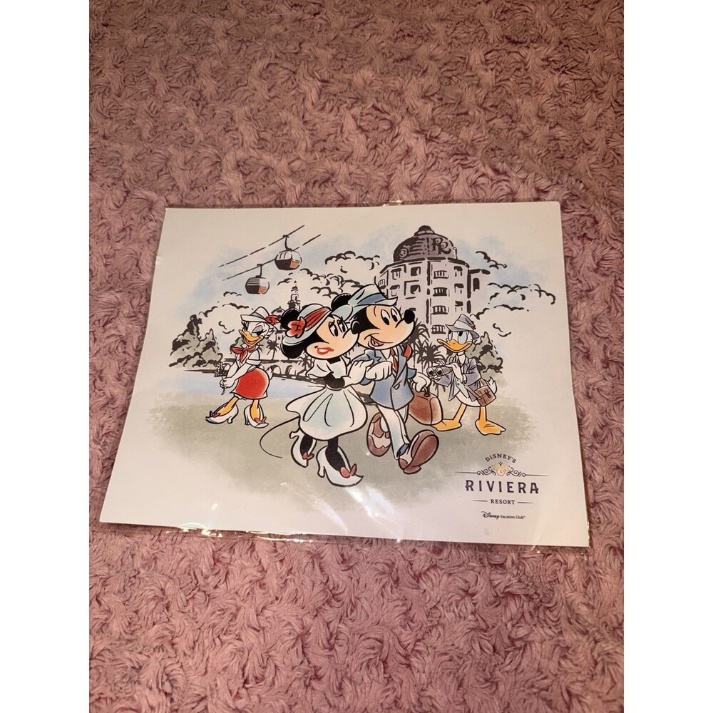 Disney DVC Member Riviera Resort Mickey Minnie Mouse Daisy Skyliner Art Print